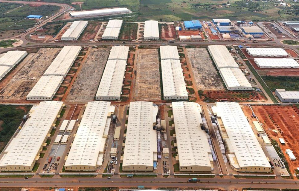 En image, la zone industrielle de Glo-Djigbé (GDIZ) au Bénin.
