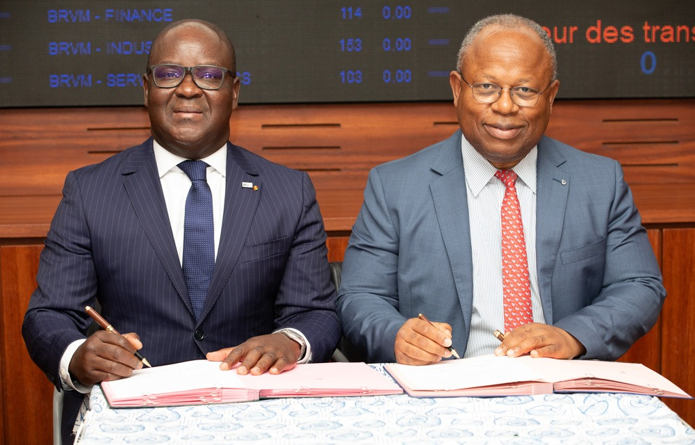 Alain Ebobissé, DG Africa50 et Dr. Edoh Kossi Amenounve, DG BRVM