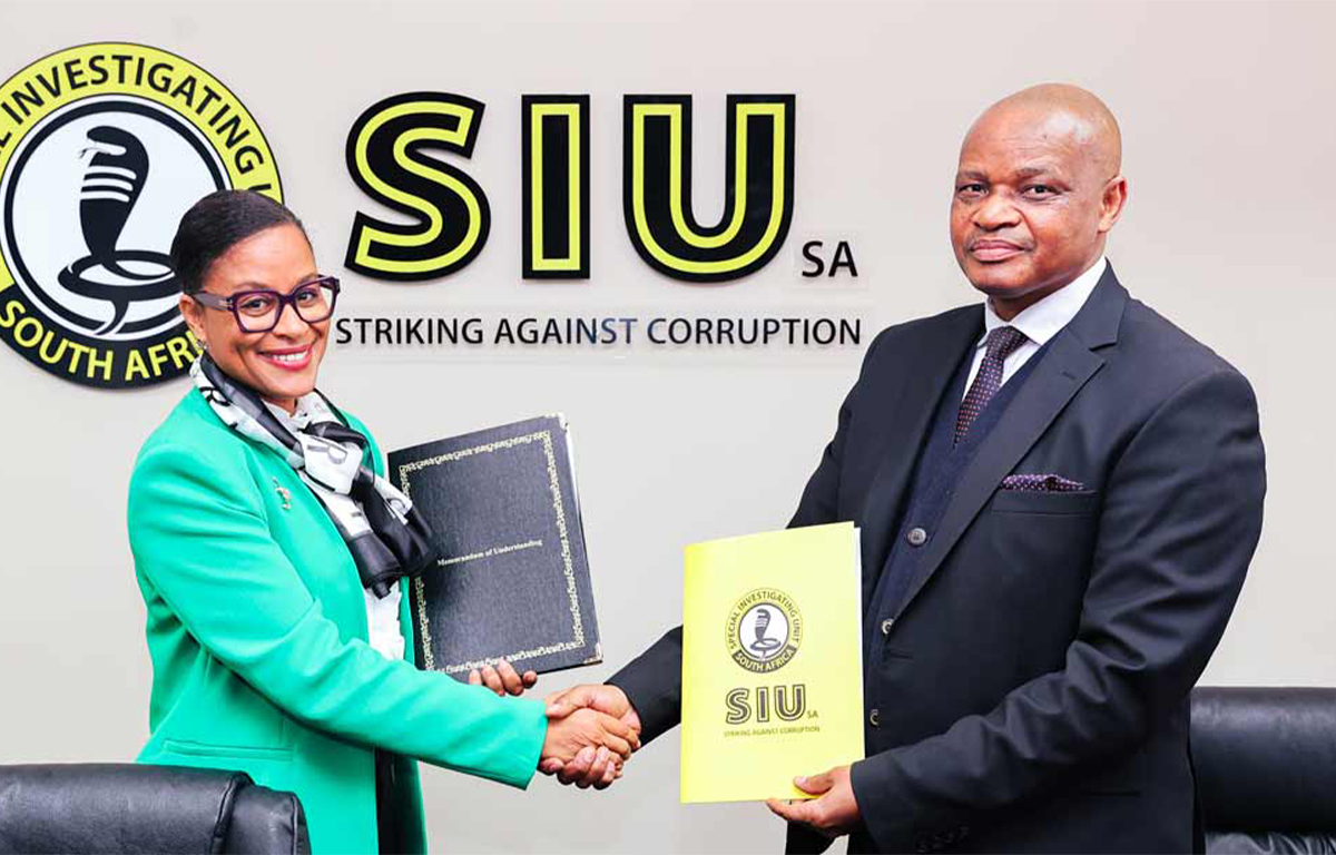 Paula Santos Da-Costa, Directrice PIAC - BAD et Andy Mothibi, Responsable SIU
