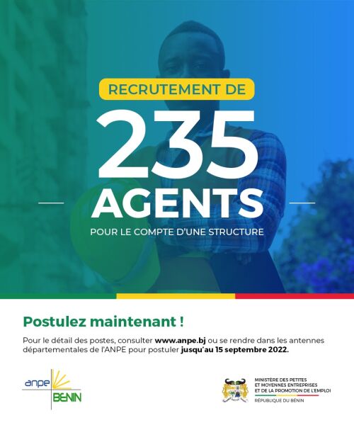 Emploi:  l’Anpe recrute 235 agents pour le compte d’une entreprise 