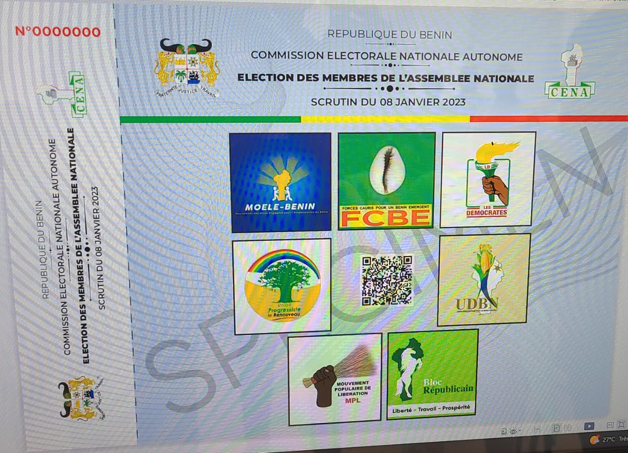 Specimen legislatives 2023