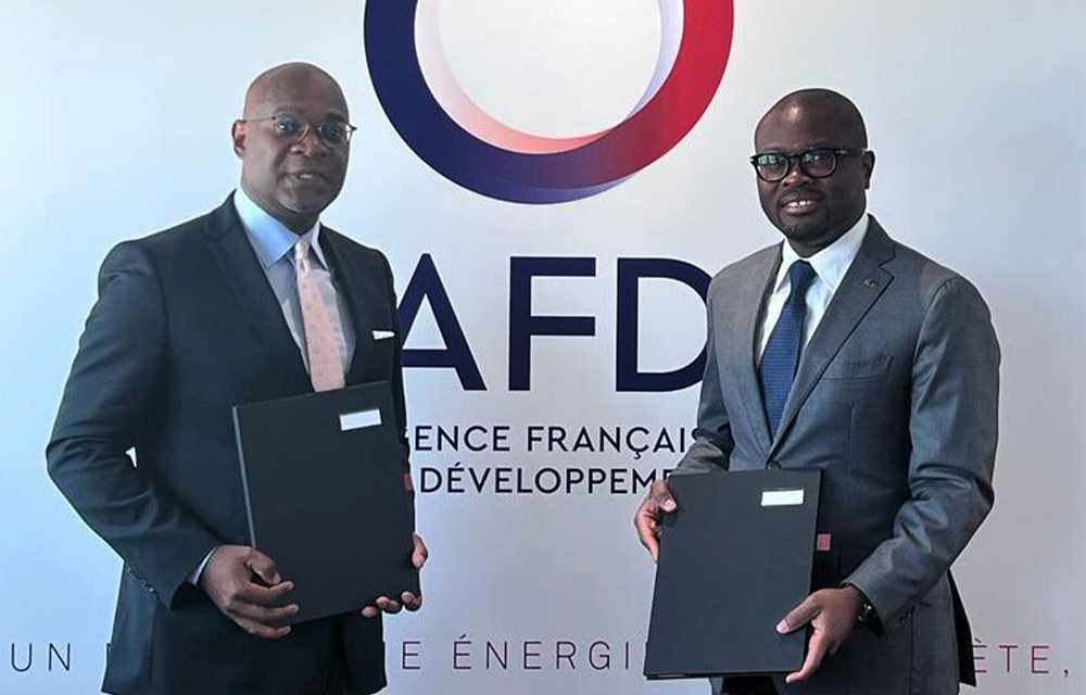 Photo: Christian Yoka Directeur d’Afrique de l'AFD et Romuald Wadagni, Ministre de l'économie et des finances du Bénin.