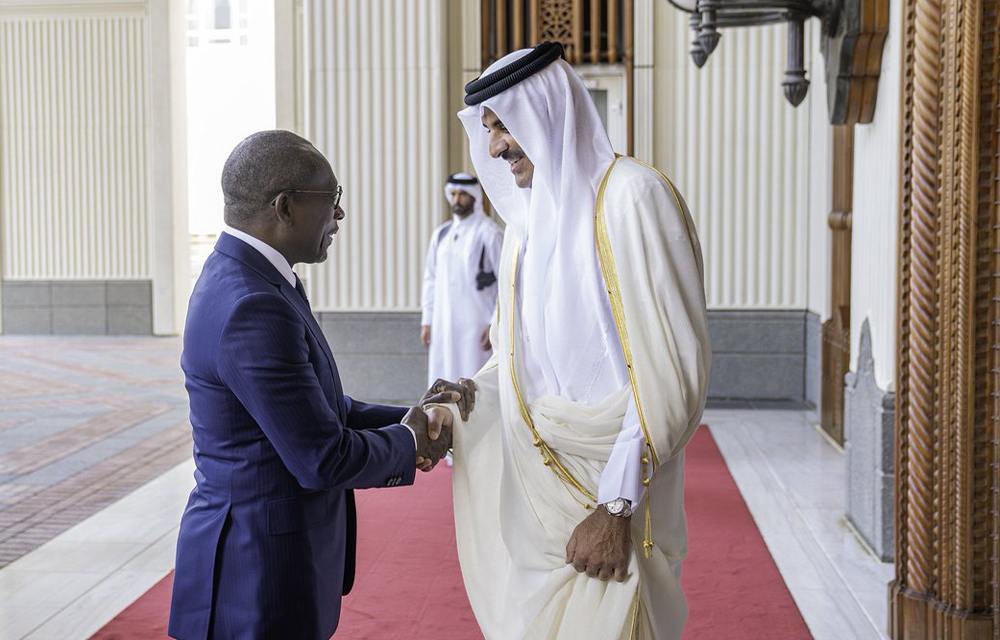 S.E.M. Patrice Talon et Cheikh Tamin bin Hamad Al-Thani, Émir du Qatar