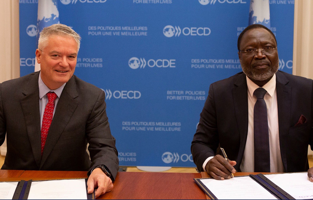 Mathias Cormann, Secrétaire Général OCDE et Omar Alieu Touray, Président de la Commission de la CEDEAO