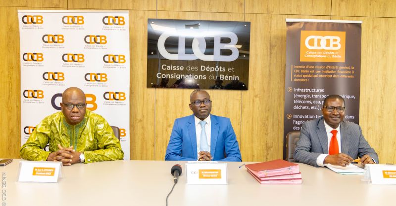 Photo: les directeurs généraux de l'ANCB, la CDC Bénin et l'ANAT