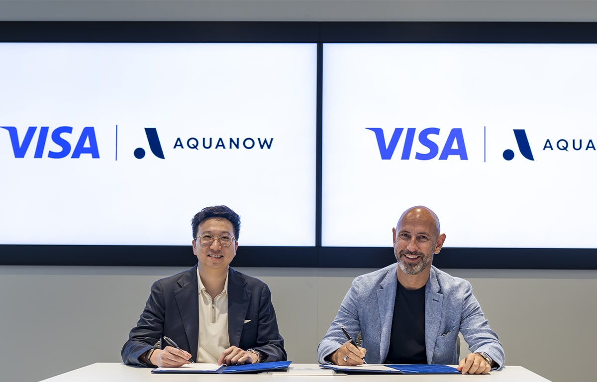 Signature d'accord de partenariat entre Visa et Aquanow