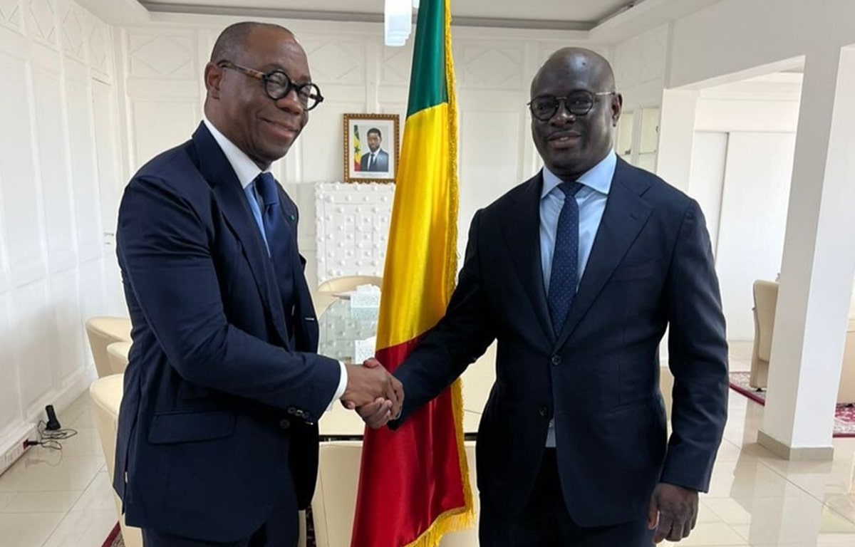Serge Ekué, président de la BOAD et Cheikh Diba, ministre sénégalais des Finances et du Budget