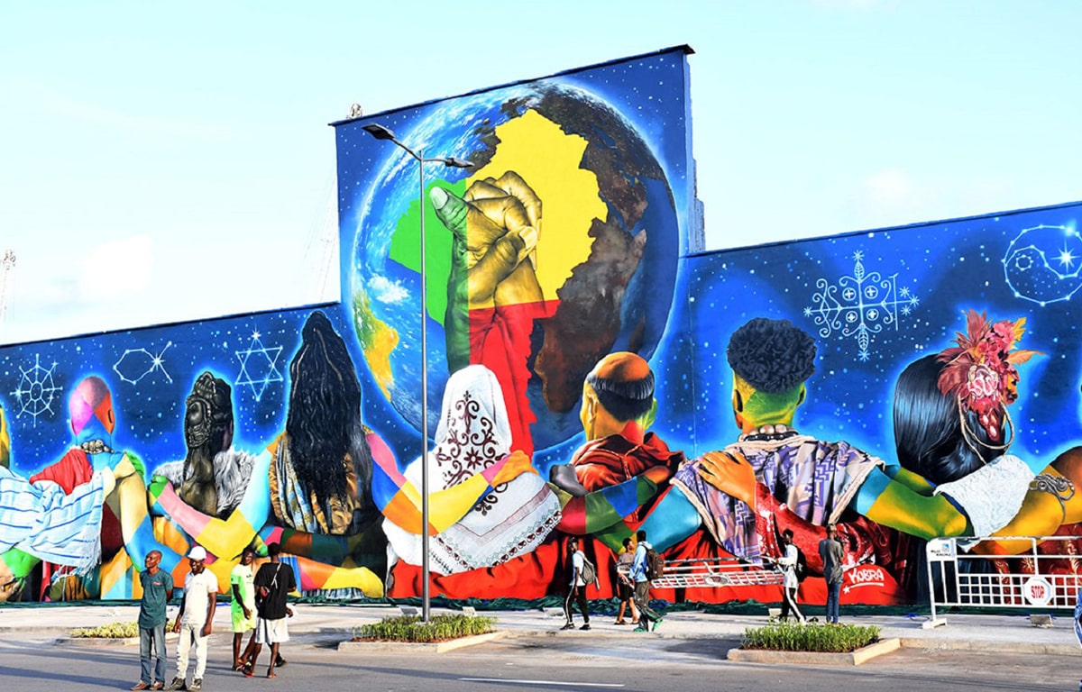 Fresque murale de l'avenue de la Marina (Cotonou)
