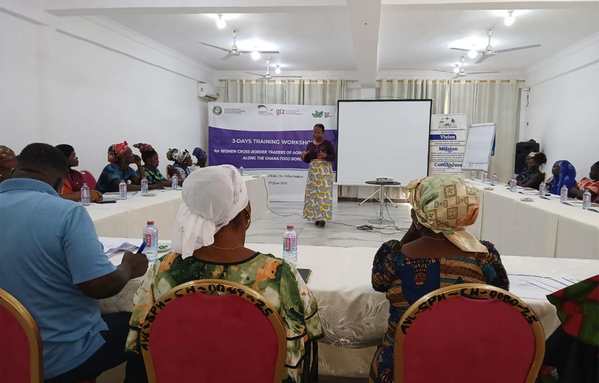 Vue générale des participants du lancement du projet d’autonomisation des femmes commerçantes ouest africaines