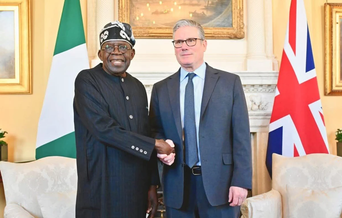 Le président nigérian Bola Tinubu et le Premier ministre britannique Keir Starmer