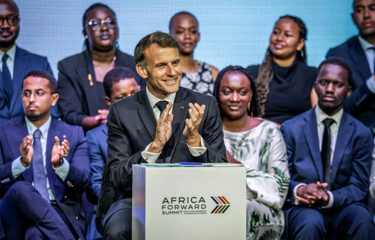Emmanuel Macron, Président de la République française lors du sommet Africa Forward à Nairobi le 11 mai.