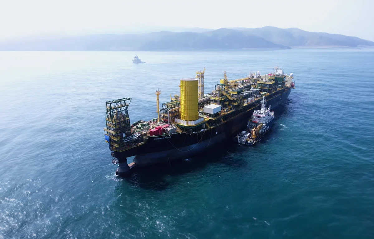 Un bâtiment du géant des hydrocarbures italien Eni, au large des côtes ivoiriennes.