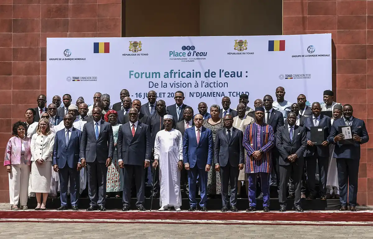 Photo de famille des officiels à l'issue du Forum africain de l’eau à N’Djamena