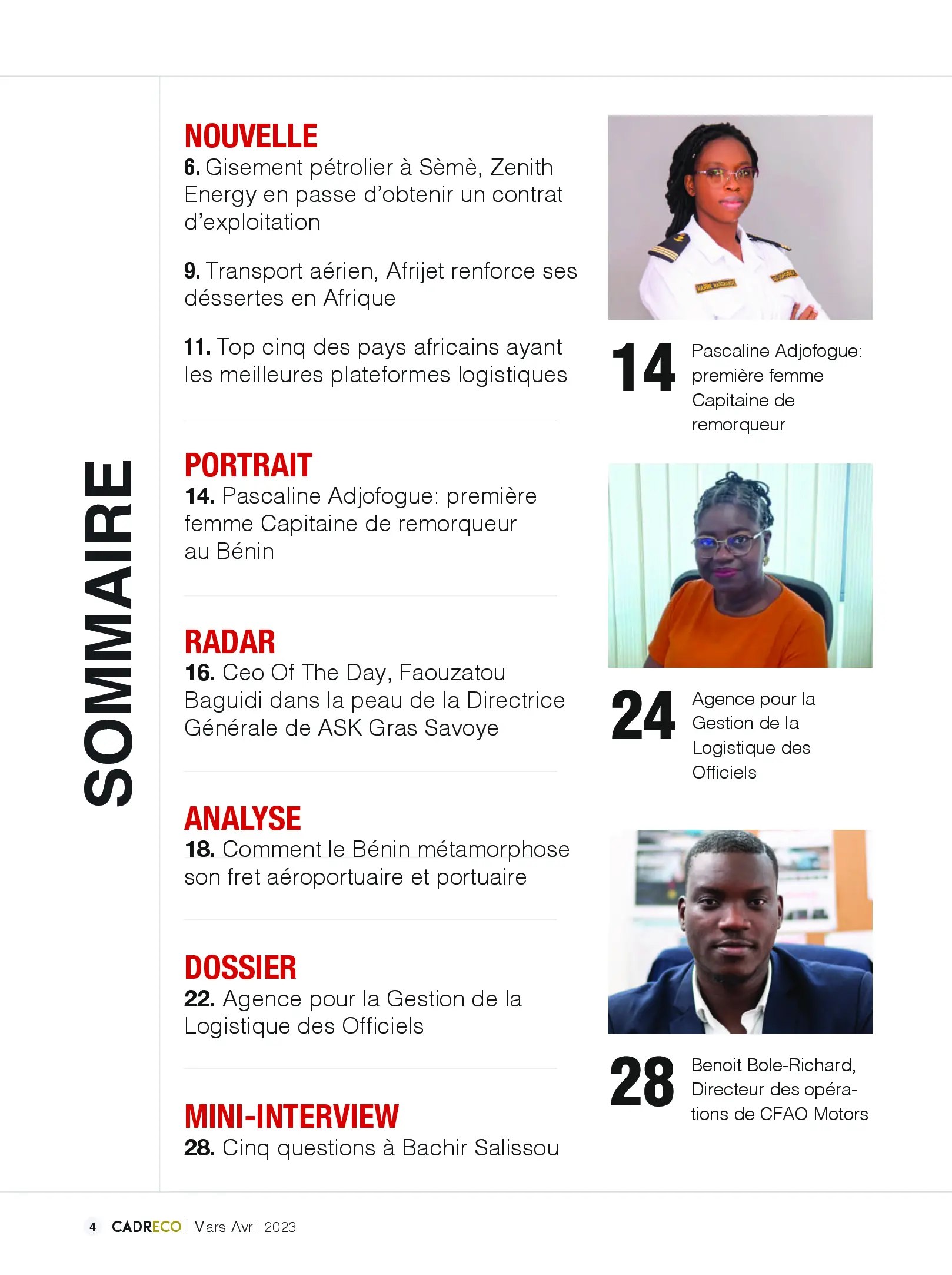 Page 4 du sommaire