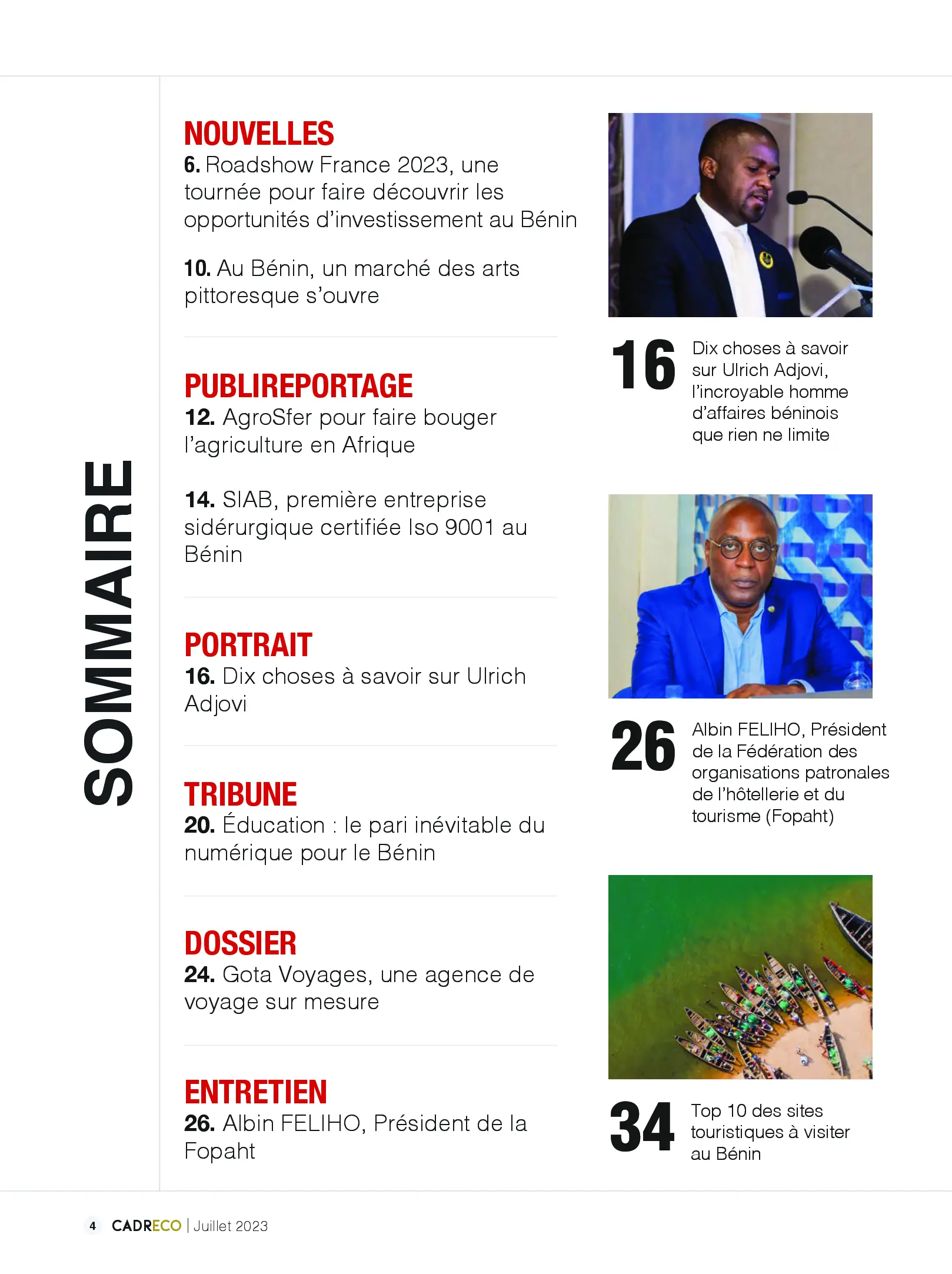 Page 4 du sommaire
