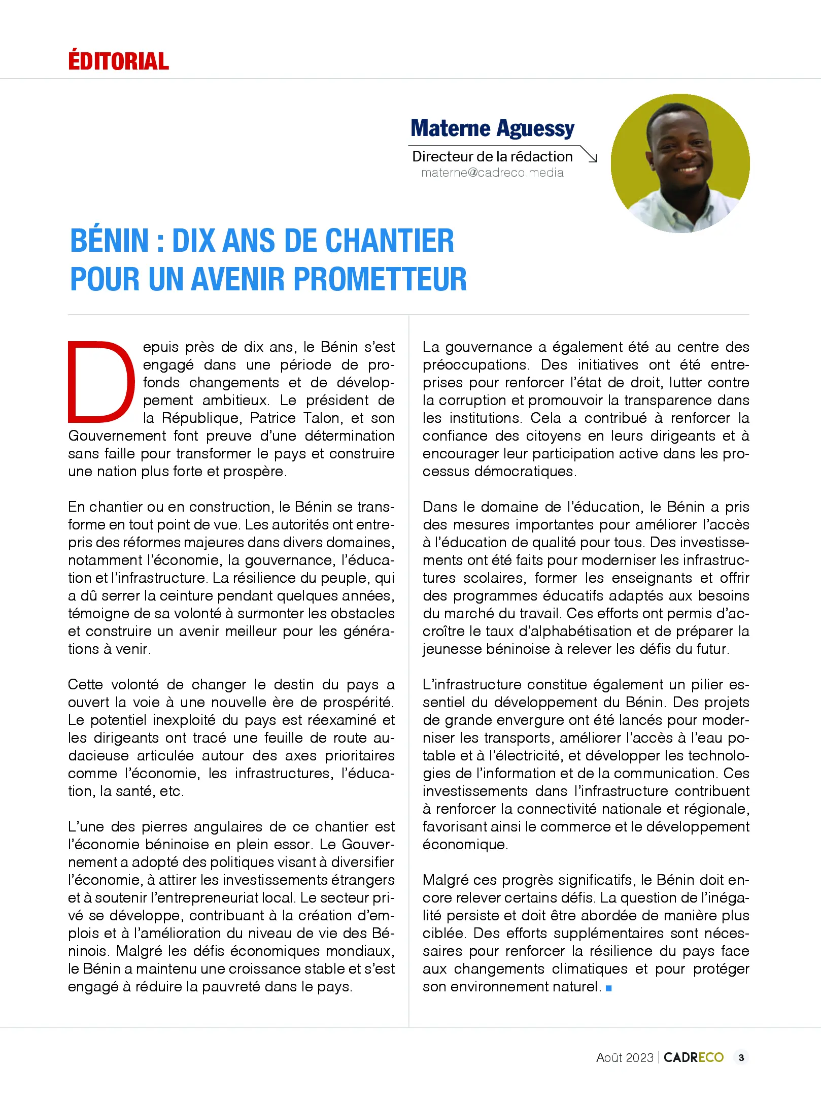 Page 3 du sommaire