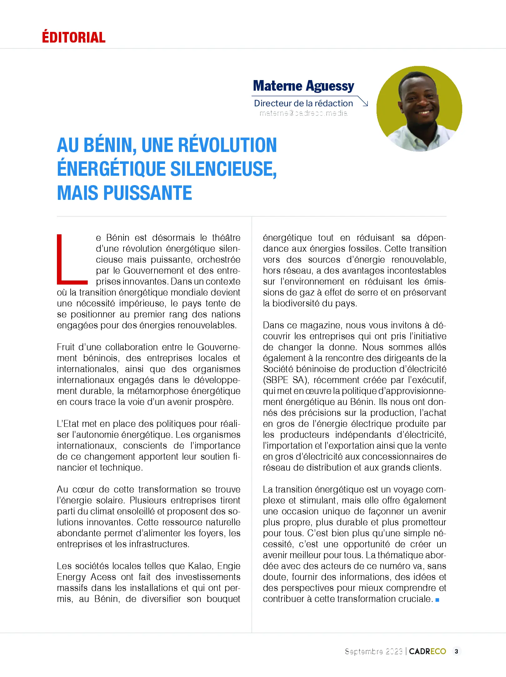 Page 3 du sommaire