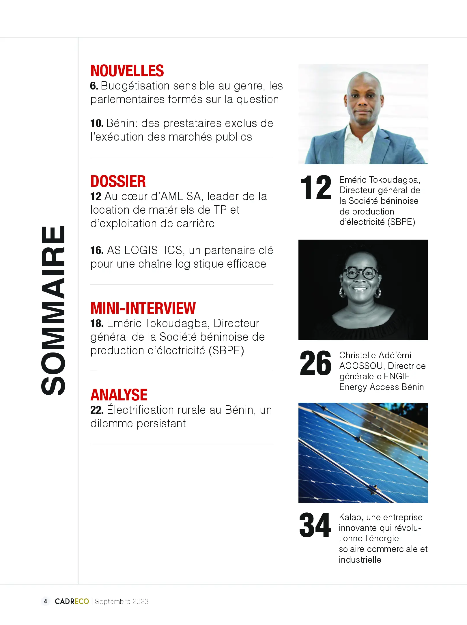 Page 4 du sommaire