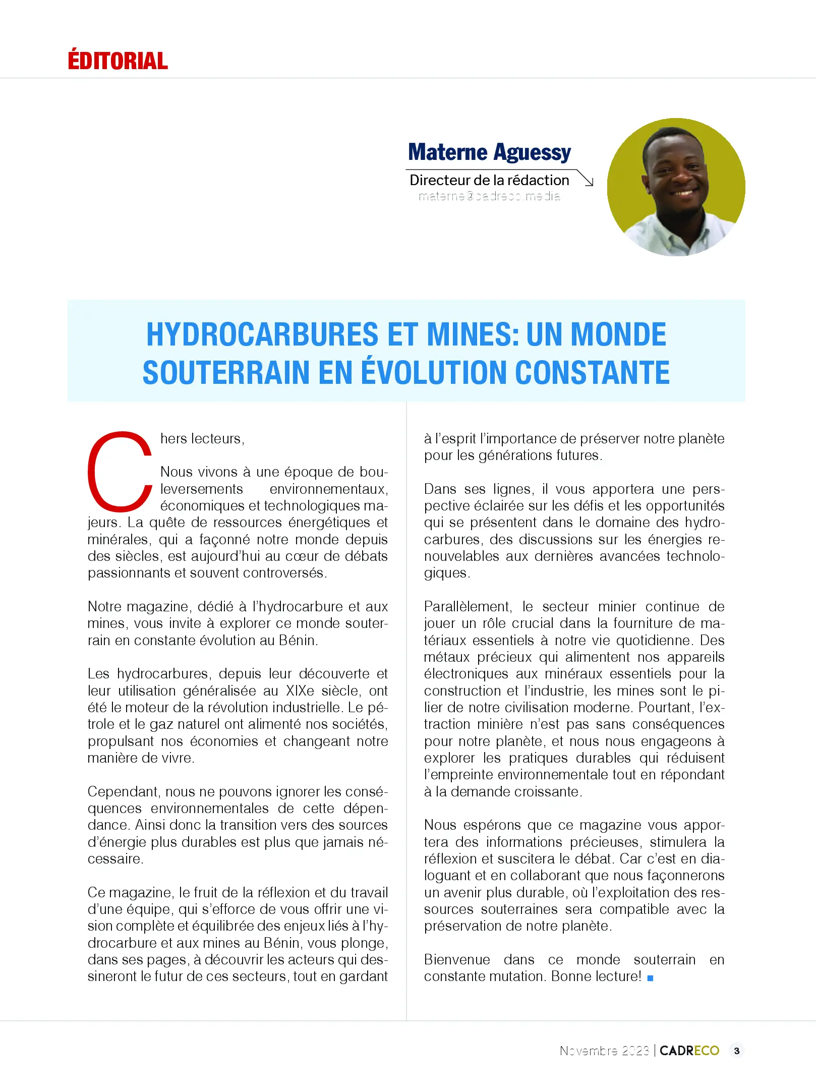 Page 3 du sommaire