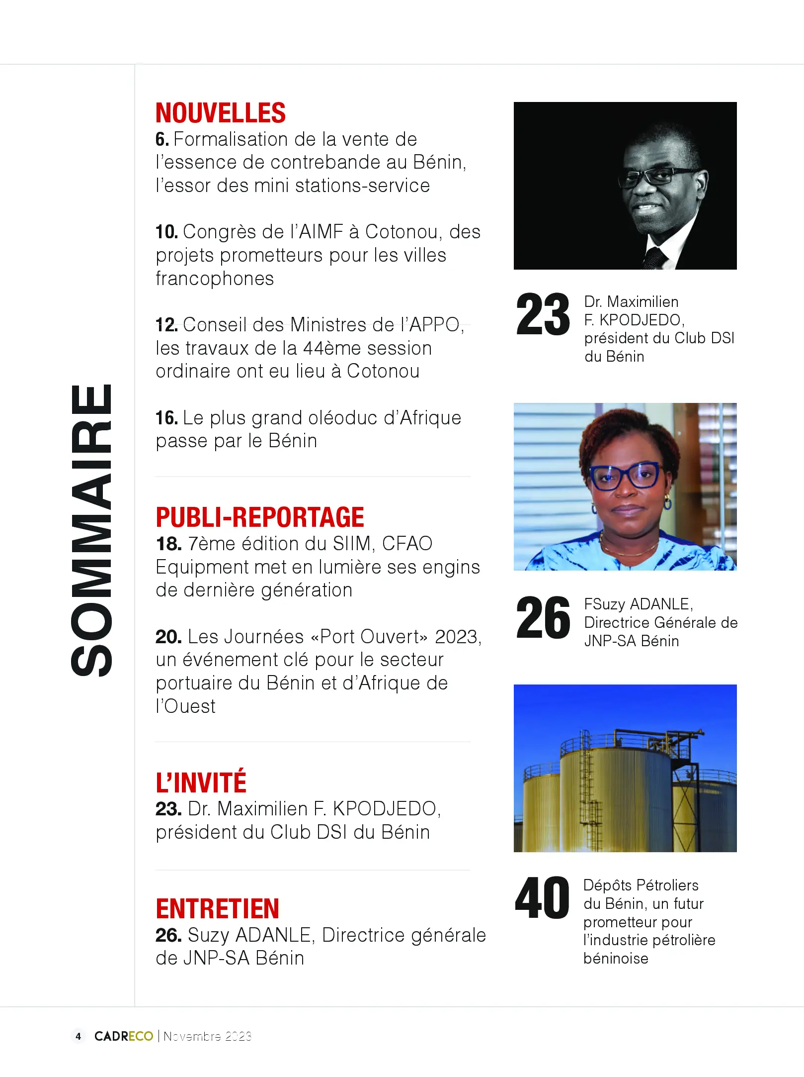 Page 4 du sommaire