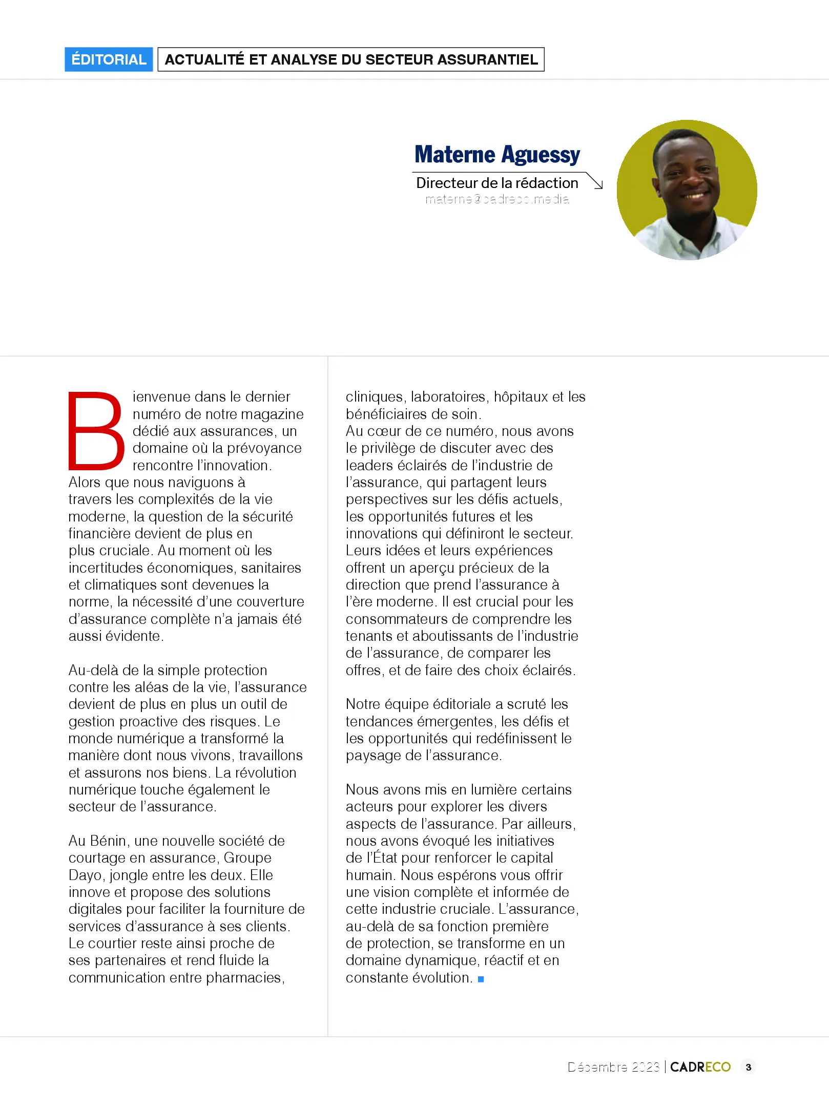 Page 3 du sommaire
