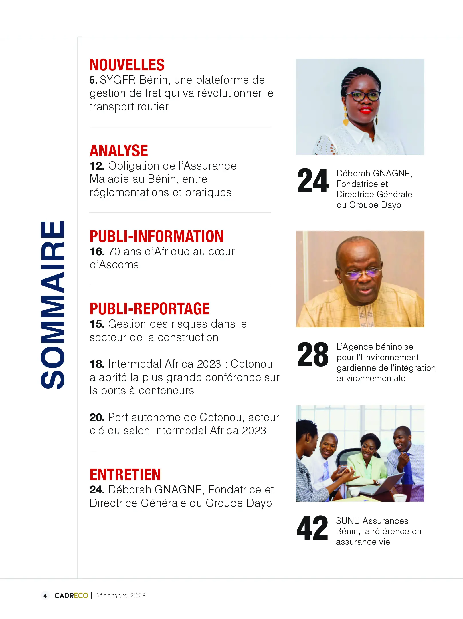 Page 4 du sommaire