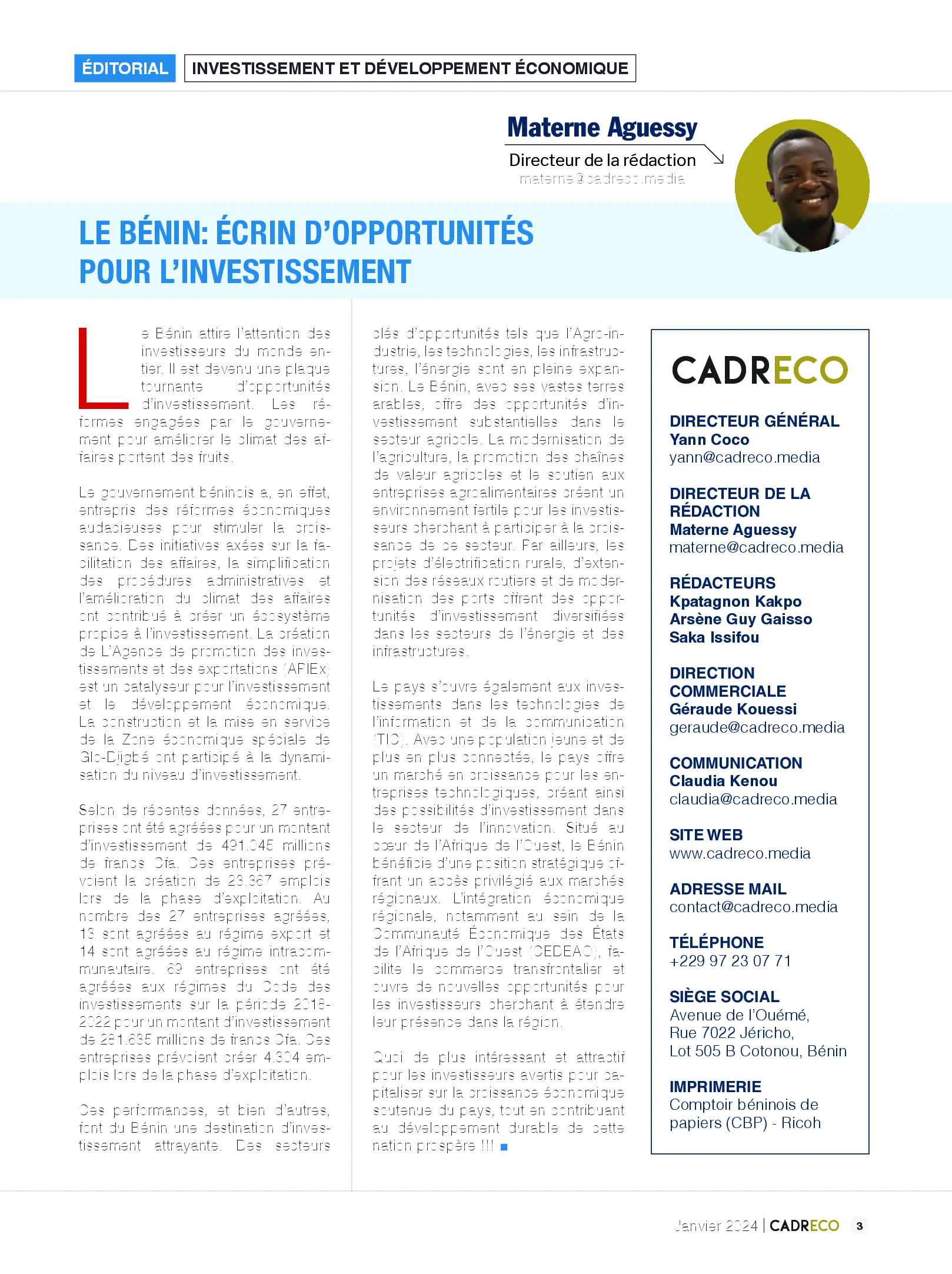 Page 3 du sommaire