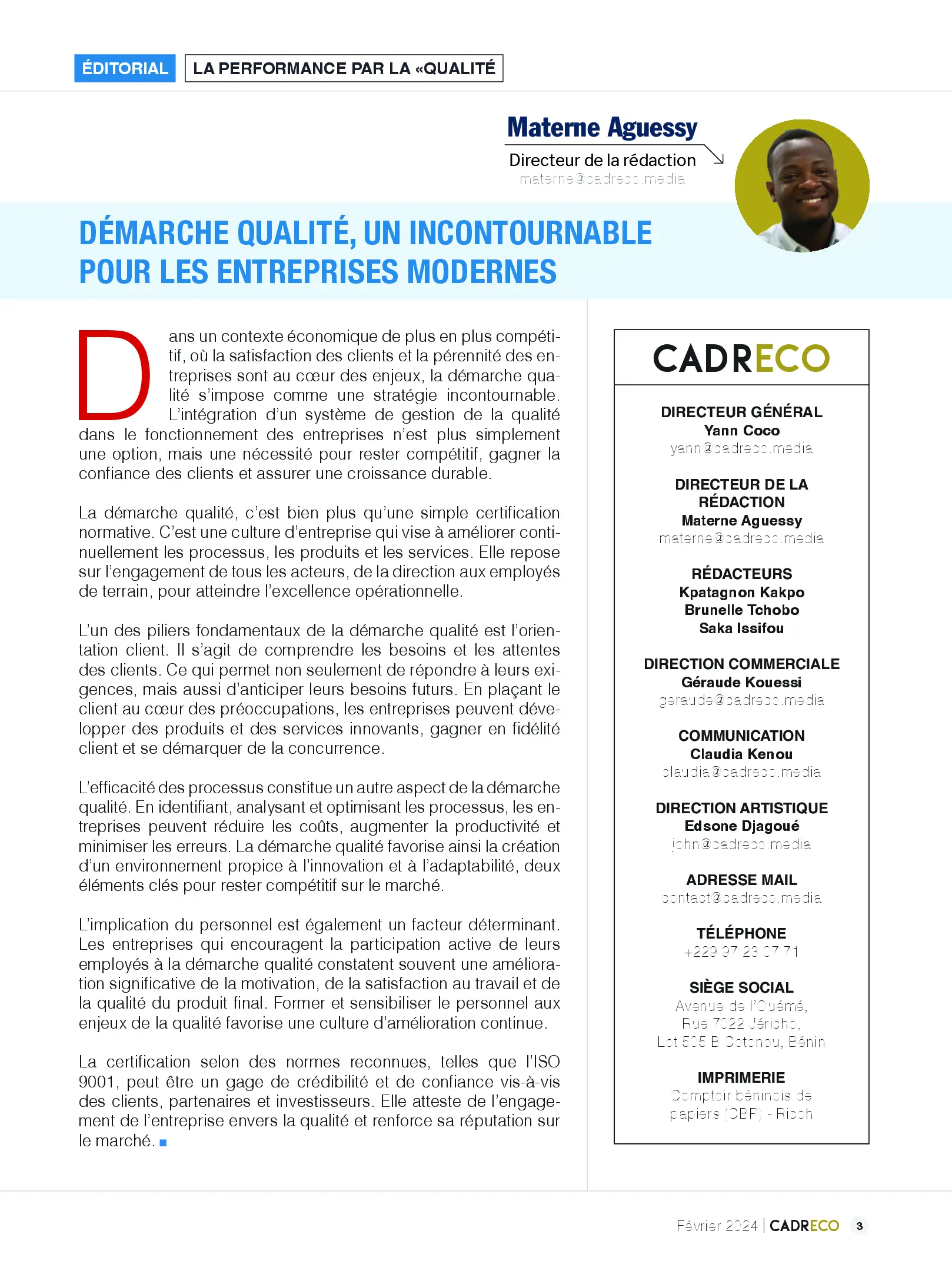 Page 3 du sommaire