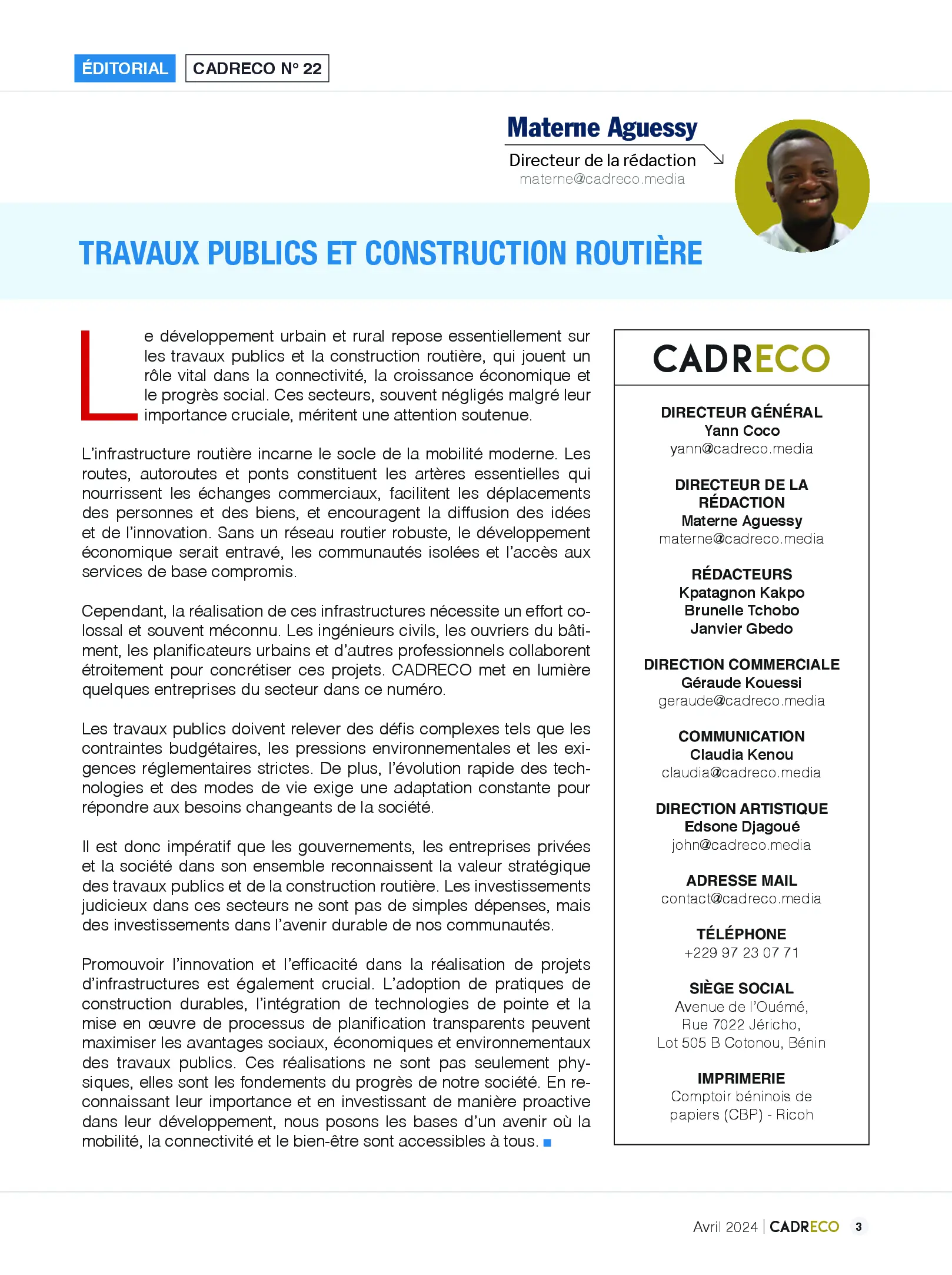 Page 3 du sommaire