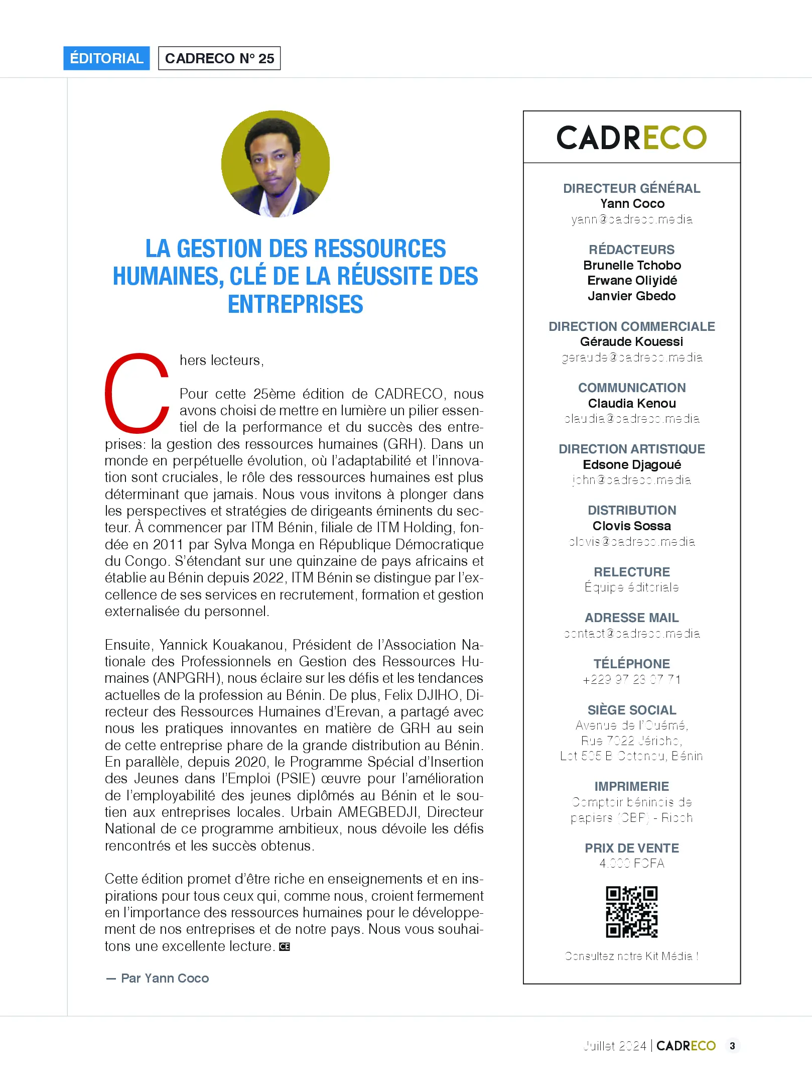 Page 3 du sommaire