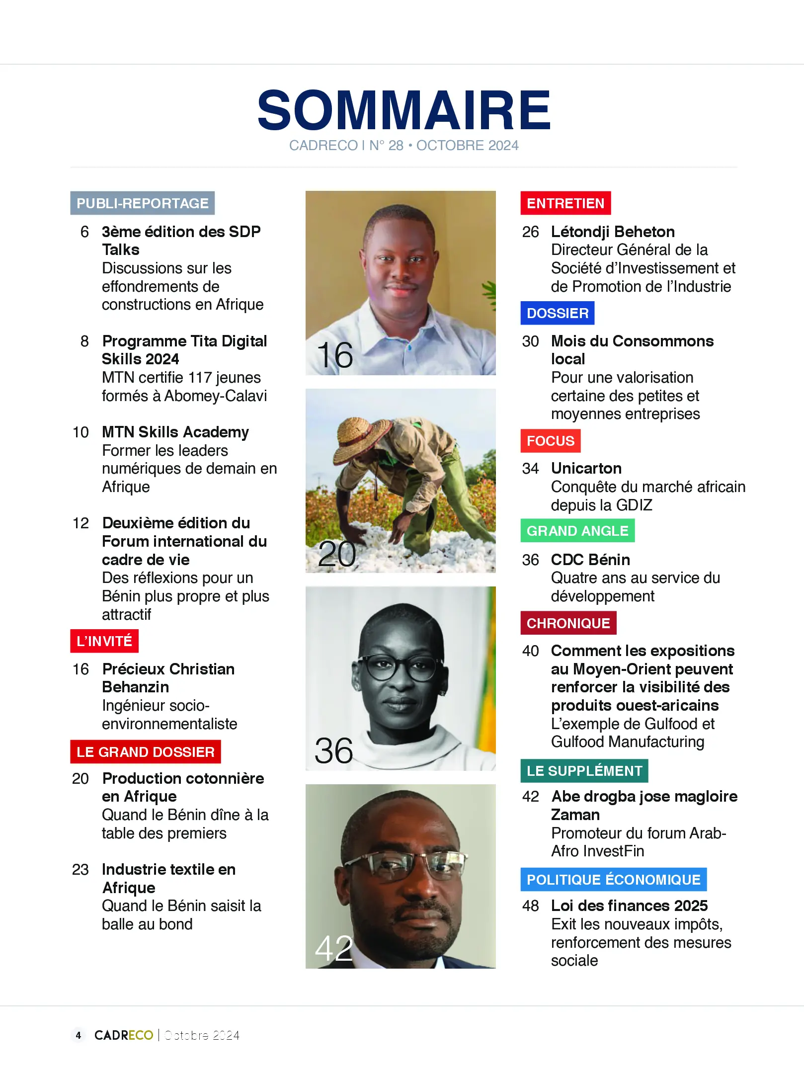 Page 4 du sommaire
