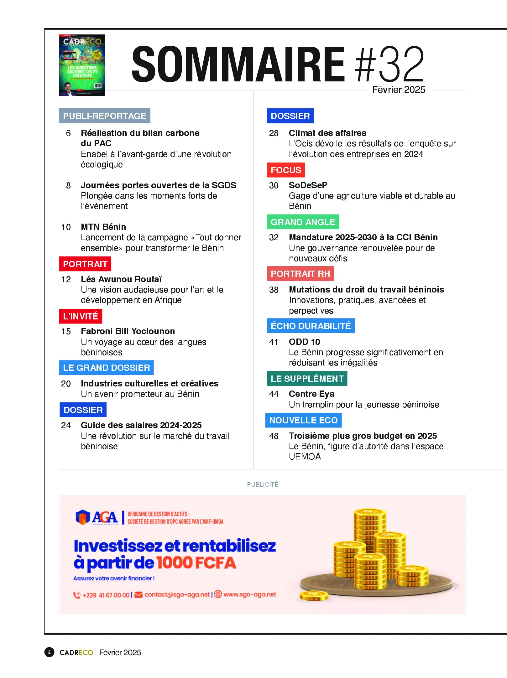 Page 4 du sommaire