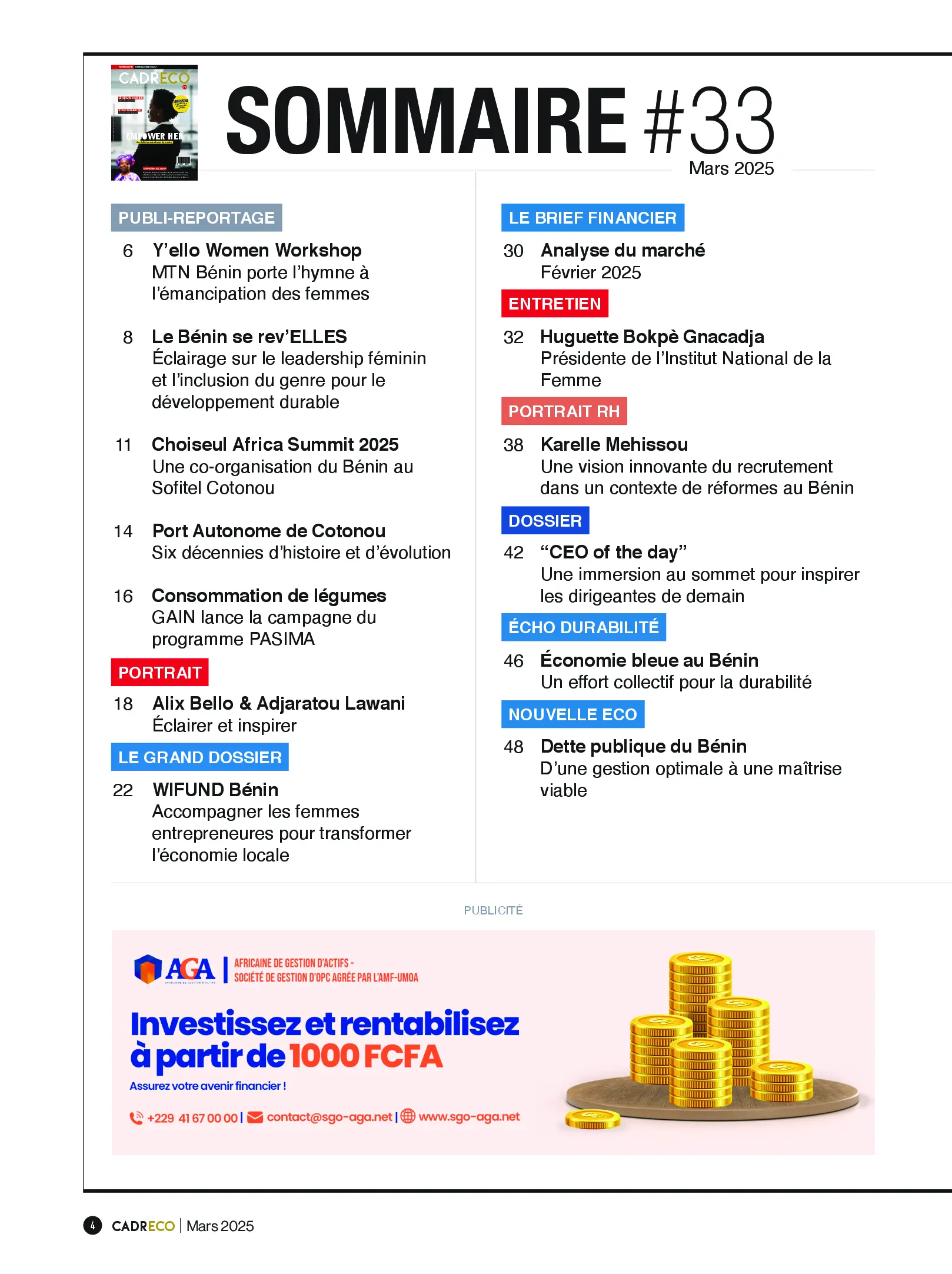 Page 4 du sommaire