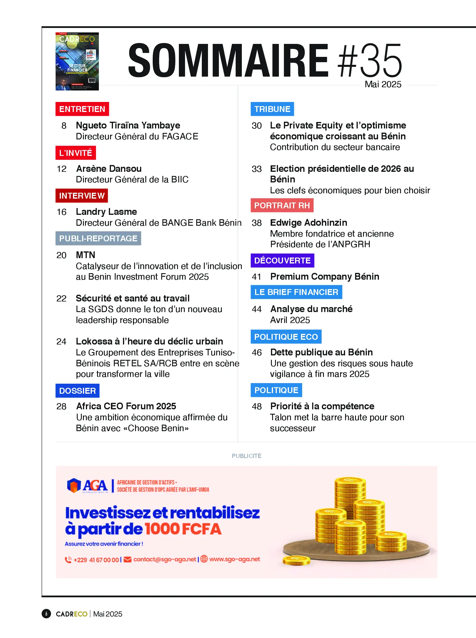 Page 6 du sommaire