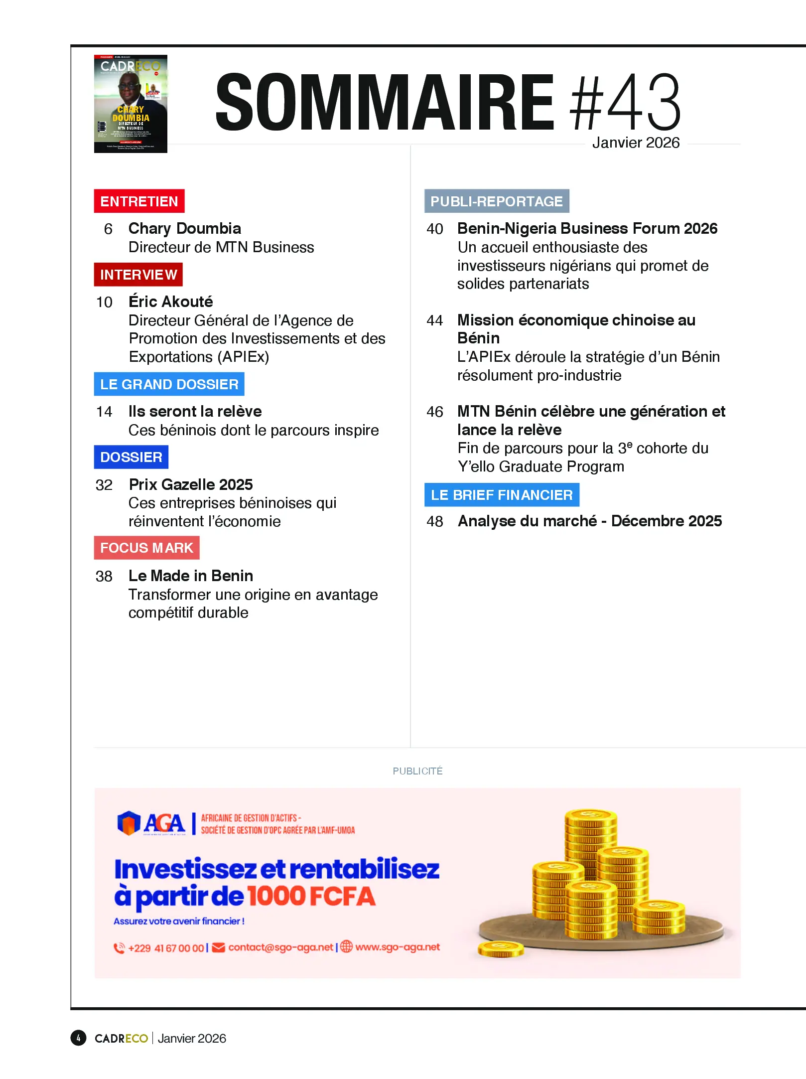 Page 4 du sommaire
