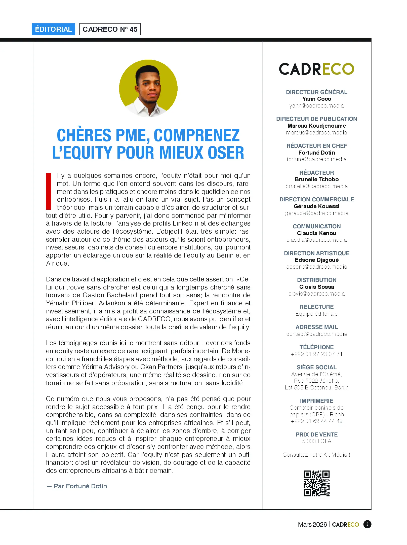 Page 3 du sommaire