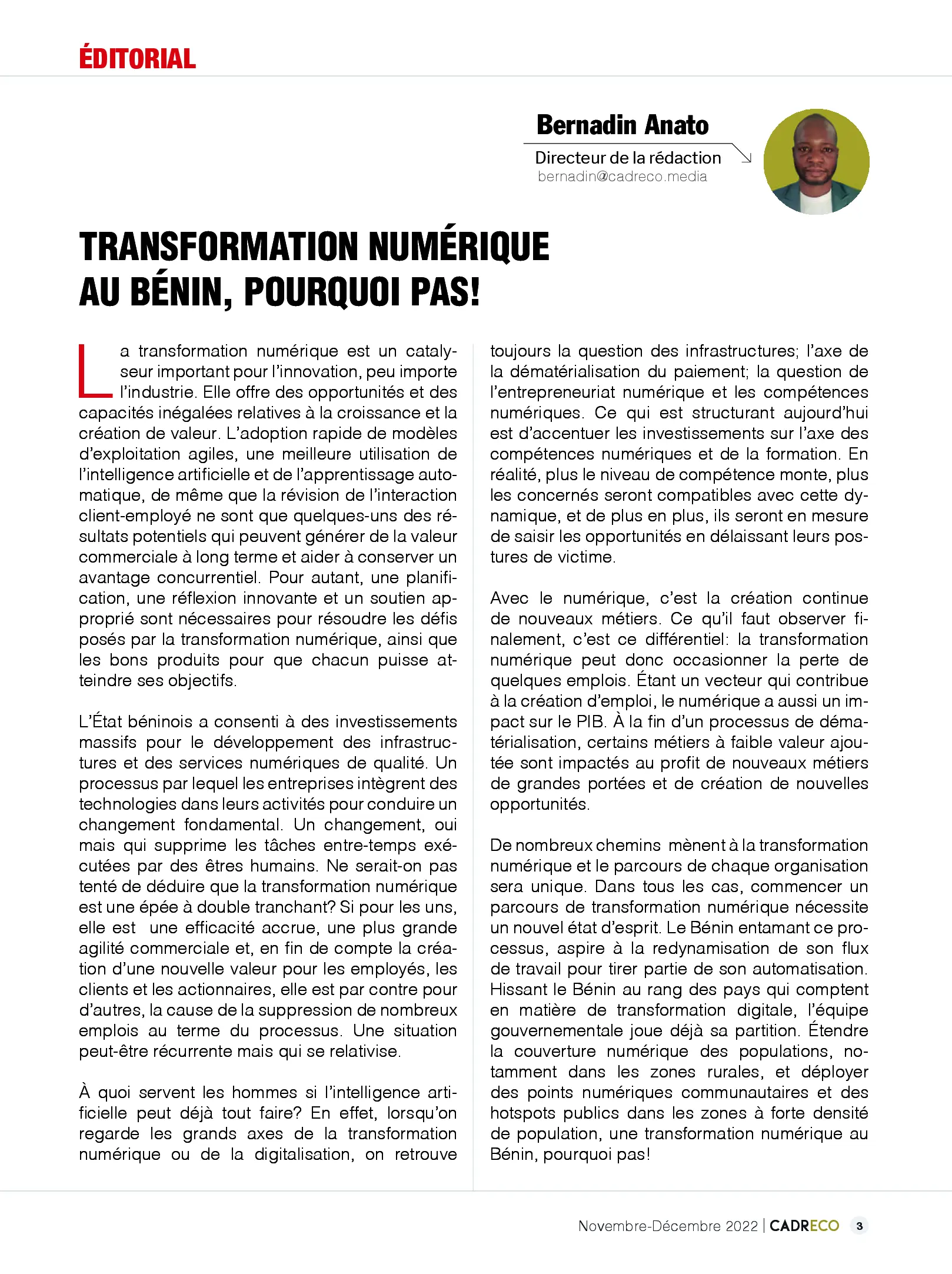 Page 3 du sommaire