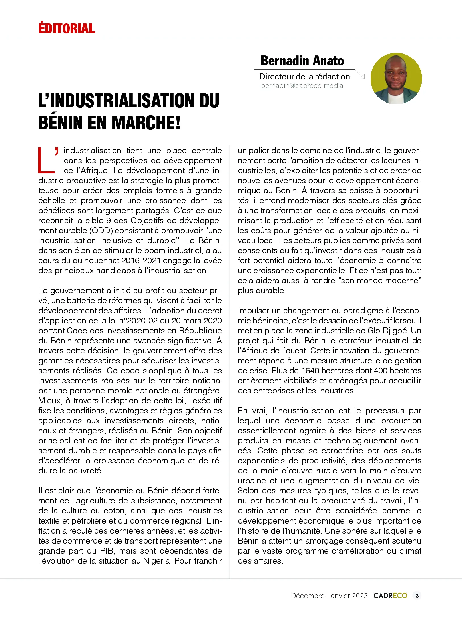 Page 3 du sommaire