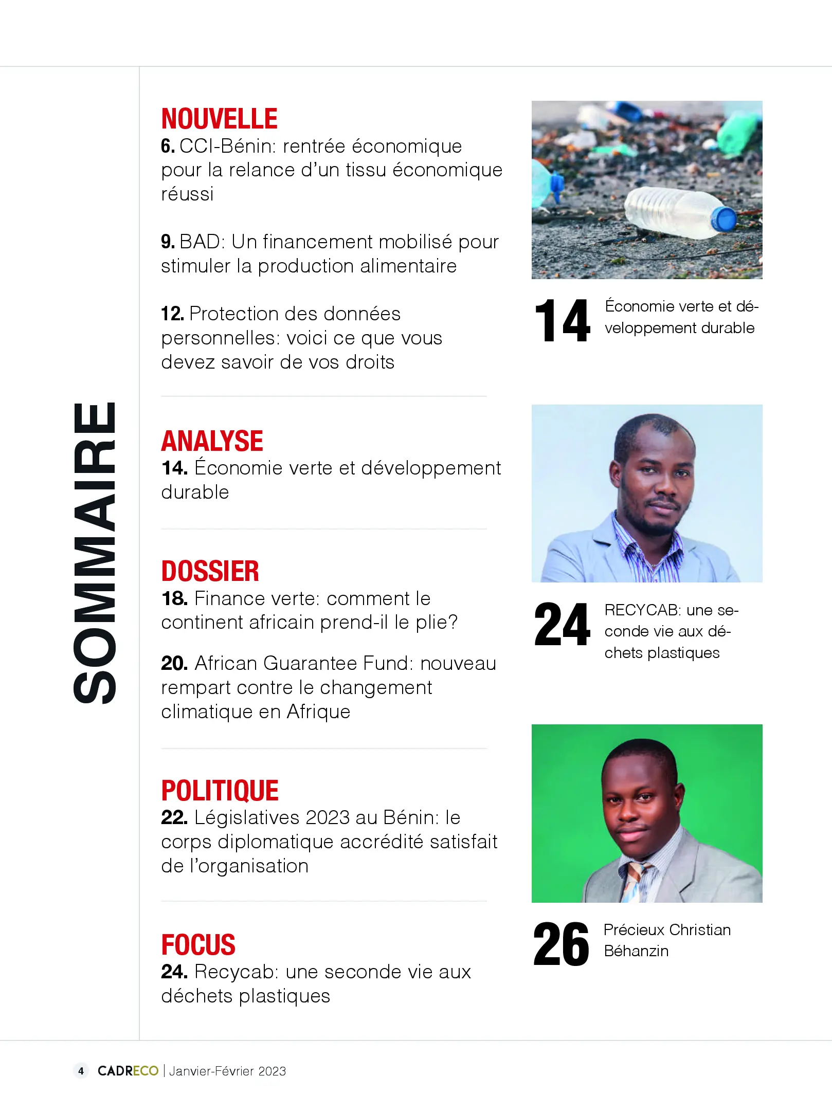Page 4 du sommaire