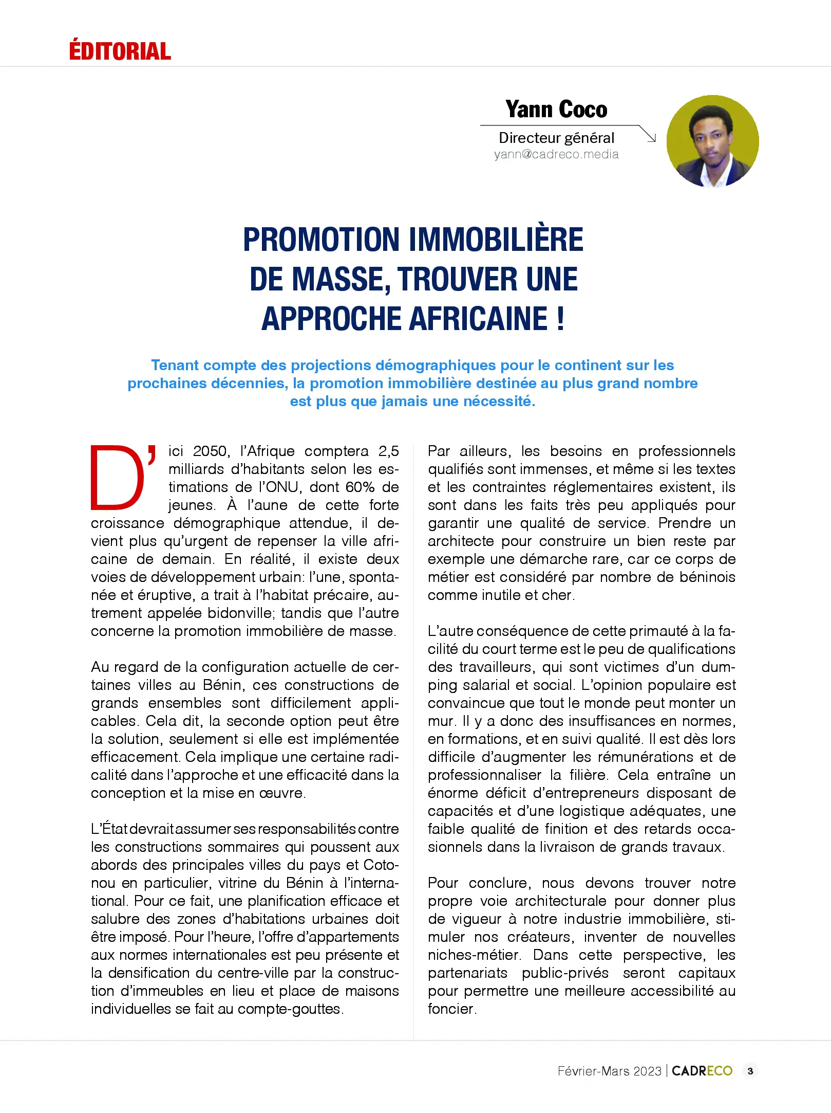 Page 3 du sommaire