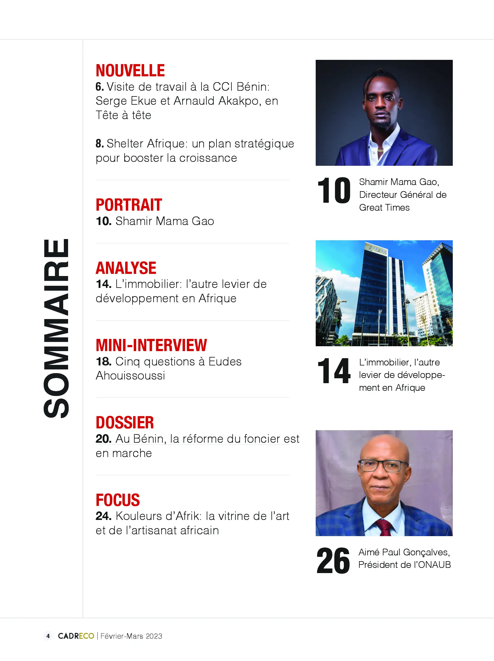 Page 4 du sommaire